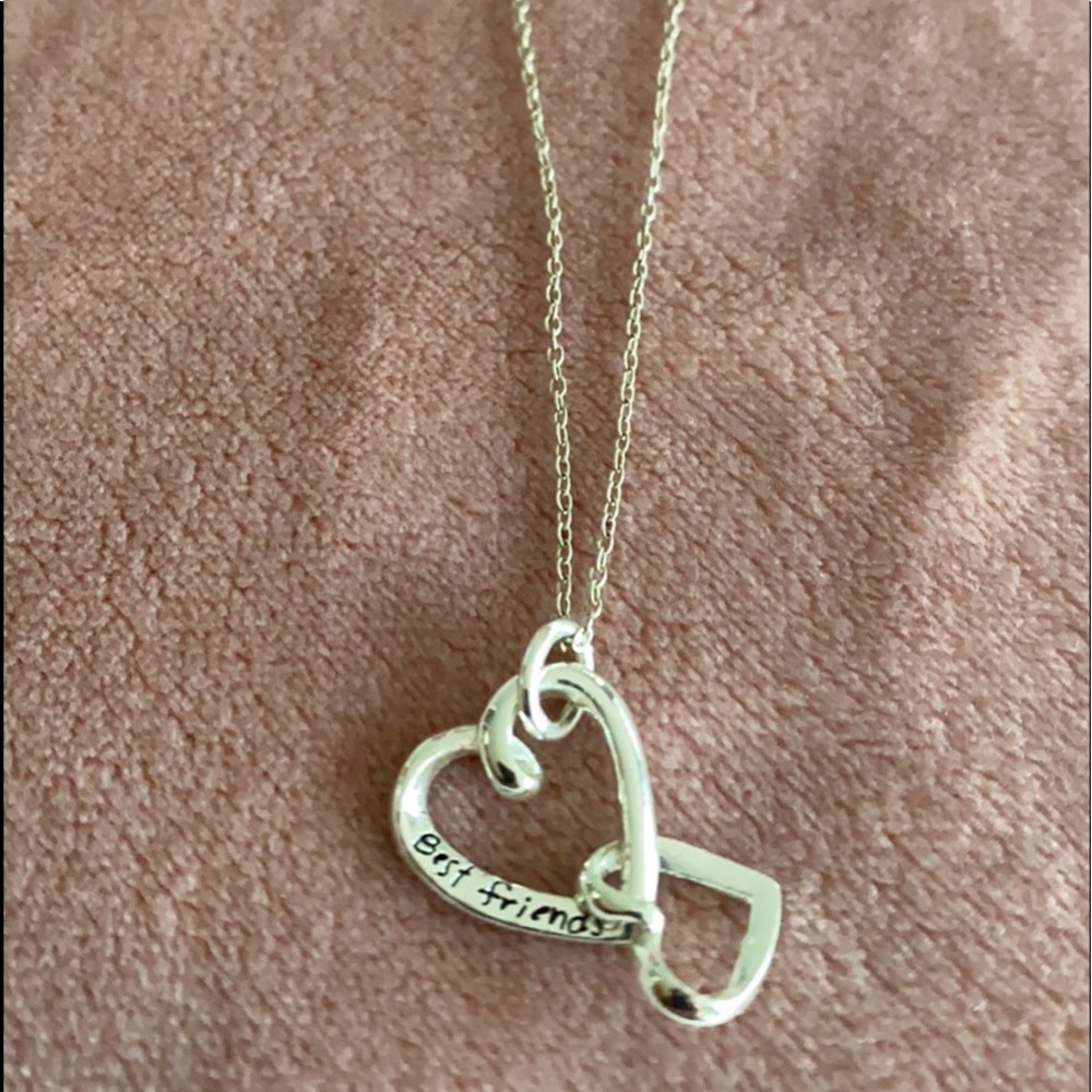 ❣️Italy Sterling Silver “Best Friends” chain&pendant